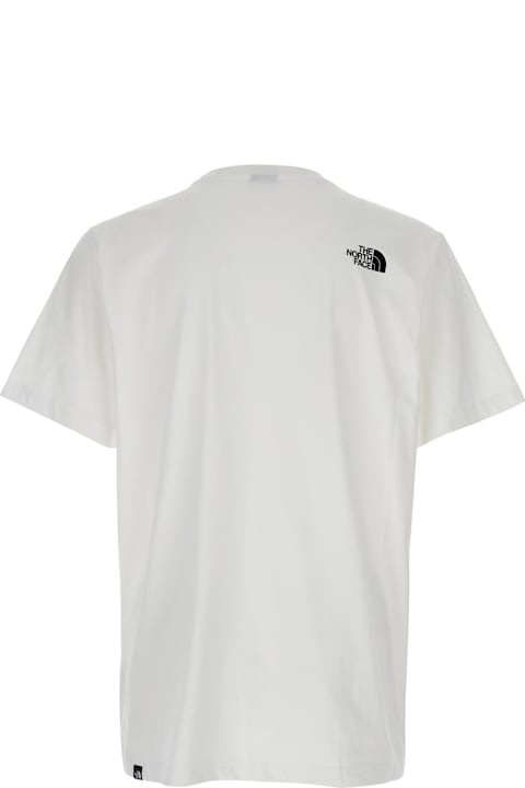 Homeware The North Face White T-shirt With Maxi Logo Printed On The Front And Back In Cotton Blend Man