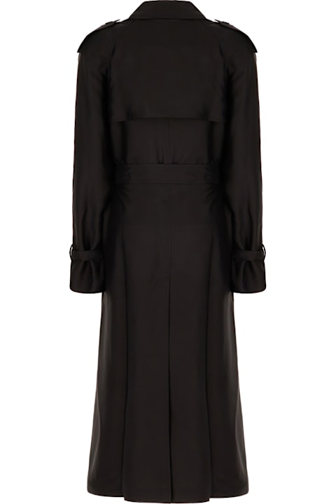 Saint Laurent Clothing for Women Saint Laurent Black Silk Trench