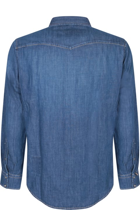 Jacob Cohen قمصان لـ القسم الرجالي Jacob Cohen Blue Denim Shirt