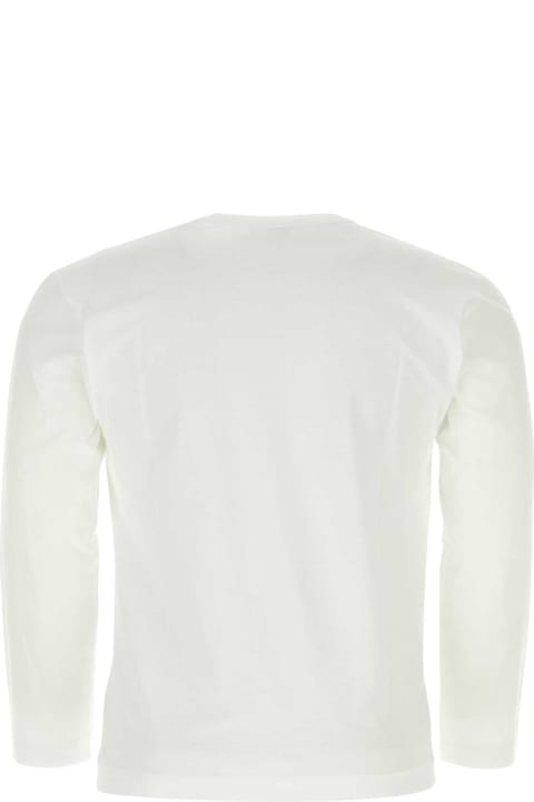 Comme des Garçons Play for Men Comme des Garçons Play White Cotton T-shirt
