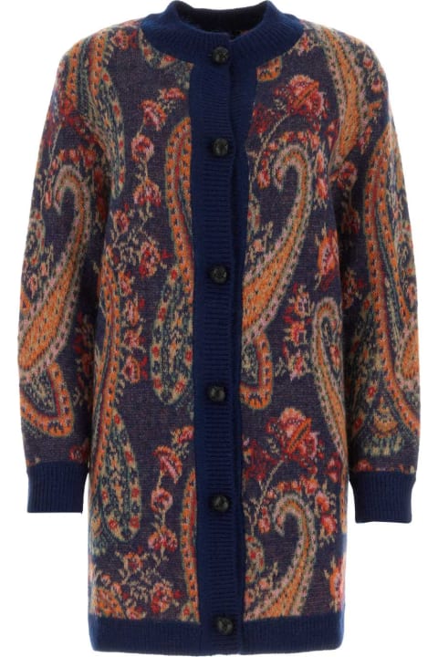 Etro for Women Etro Embroidered Mohair Blend Cardigan