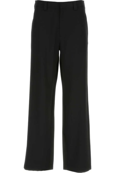 Prada Pants for Men Prada Black Wool Wide-leg Pant
