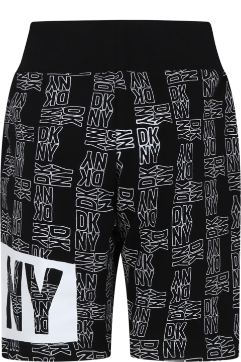 DKNY Bottoms for Boys DKNY Black Shorts For Kids With Logo