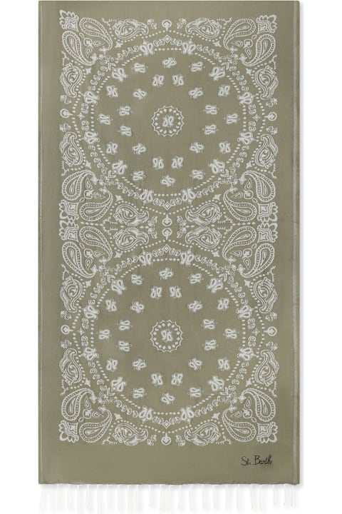 MC2 Saint Barth Accessories & Gifts for Boys MC2 Saint Barth Green Beach Towel For Kids With Logo