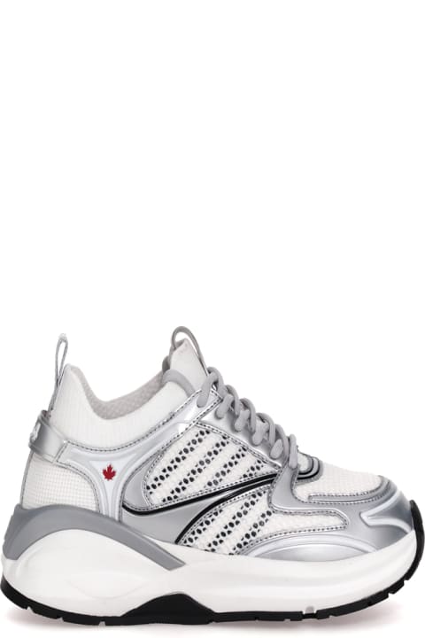 Dsquared2 Sneakers for Women Dsquared2 'dash' White Low Top Sneakers With 1964 Logo In Techno Fabric Woman