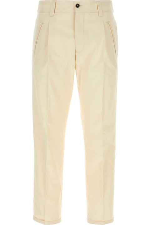 PT01 Pants for Men PT01 Cream Cotton Pant