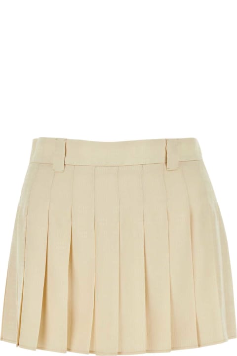 Fashion for Women Miu Miu Sand Silk Mini Skirt