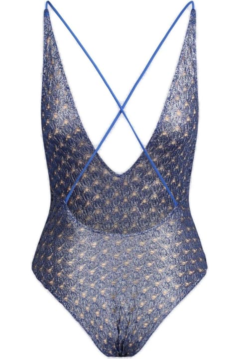 Swimwear for Women Missoni Lamé-effect Plunging V-neck Swimsuit