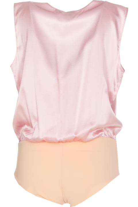 Pinko Underwear & Nightwear for Women Pinko Stretch Silk Draped Bodysuit
