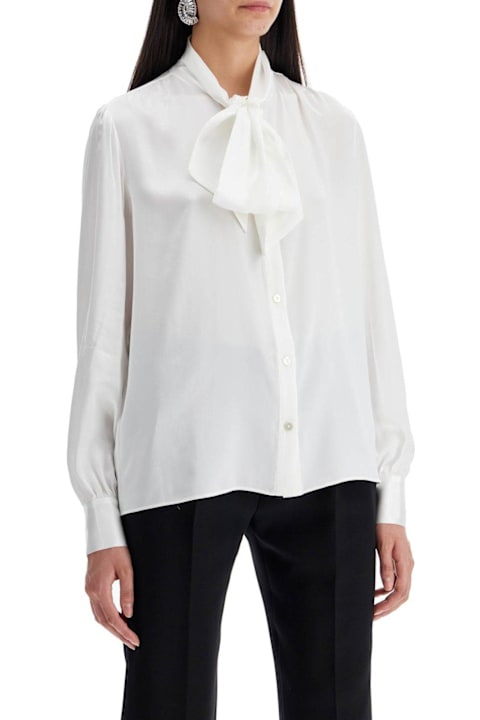 Alessandra Rich for Women Alessandra Rich Pussy-bow Satin Blouse