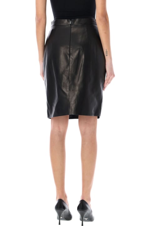 Saint Laurent for Women Saint Laurent Leather Pencil Skirt