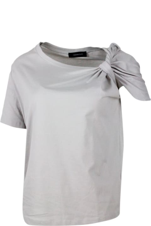 Fabiana Filippi for Women Fabiana Filippi T-shirt In Soft Stretch Jersey Cotton With Round Neck And Short Sleeves