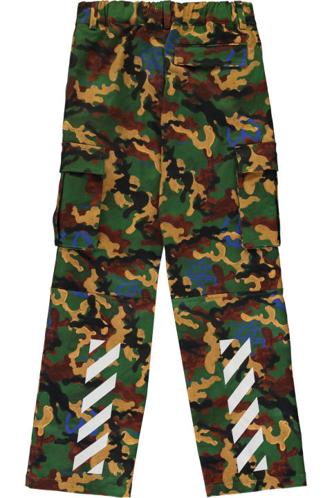 Homeware Off-White Cotton Cargo-trousers