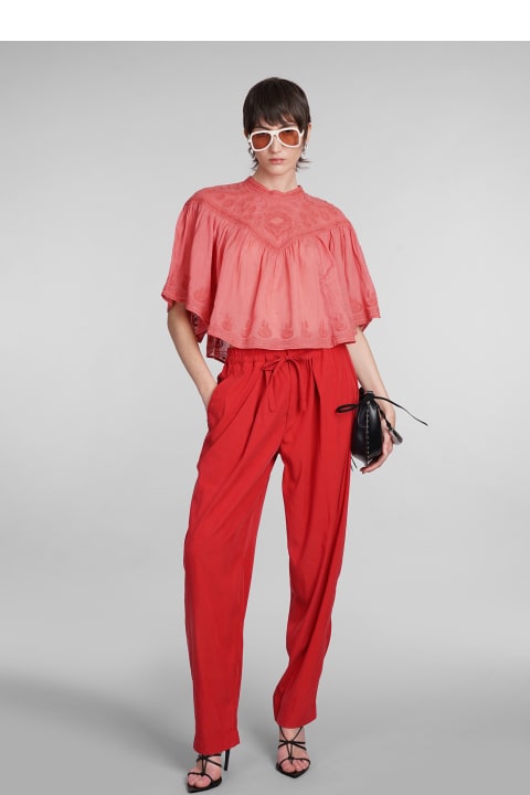 Isabel Marant Clothing for Women Isabel Marant Hectorina Pants In Red Wool And Polyester