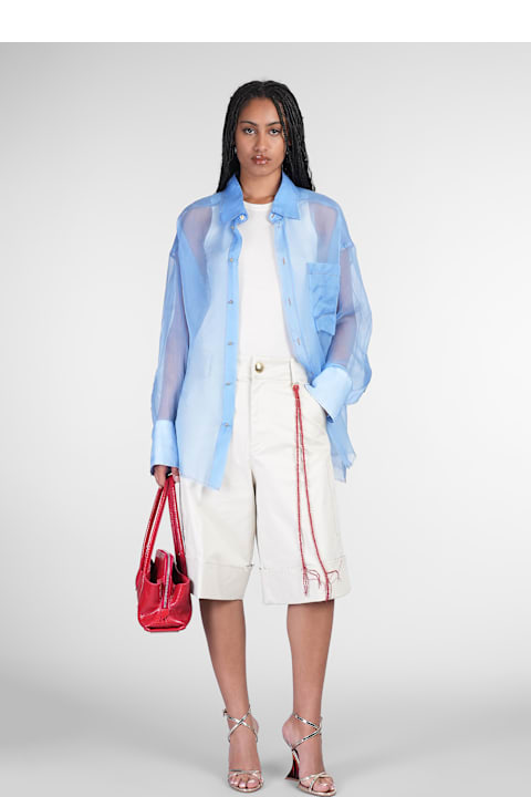 DARKPARK Clothing for Women DARKPARK Nathalie Shirt In Cyan Silk