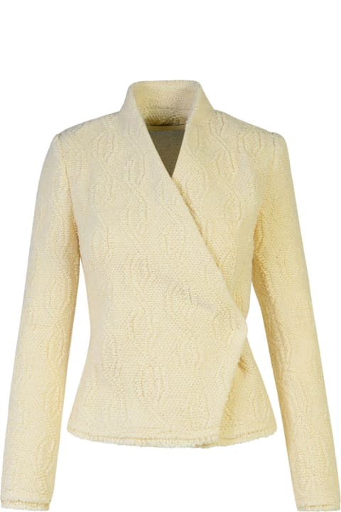 Isabel Marant Clothing for Women Isabel Marant 'loyana' Cream Wool Blend Jacket