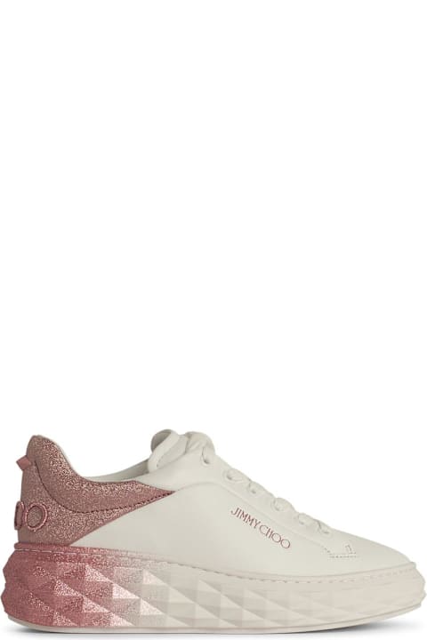 Jimmy Choo Sneakers for Women Jimmy Choo 'diamond' Pink Leather Sneakers