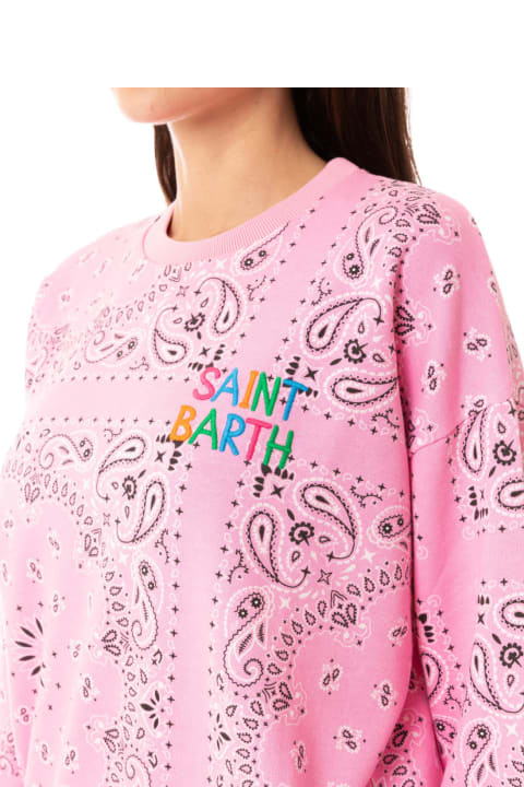 Homeware MC2 Saint Barth Woman Sweatshirt Stardust With Bandanna Print