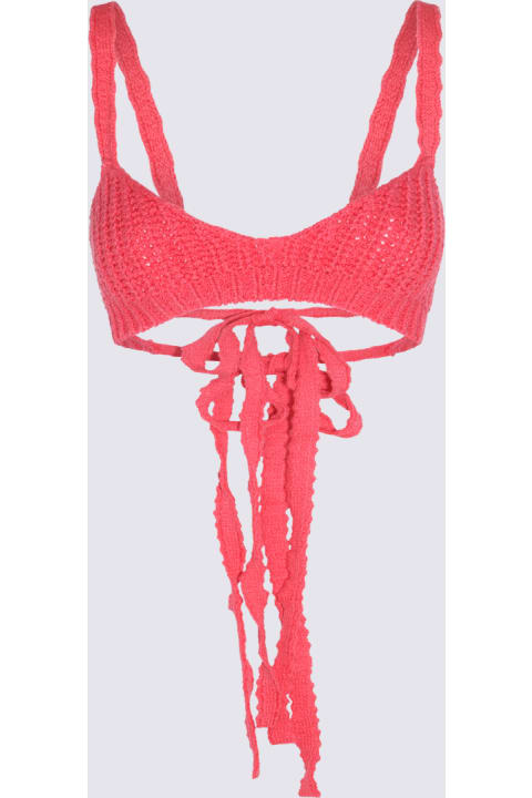 Alanui Topwear for Women Alanui Pink Wool Palm Springs Top