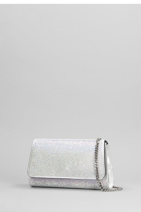 Hand Bag In Silver Satin