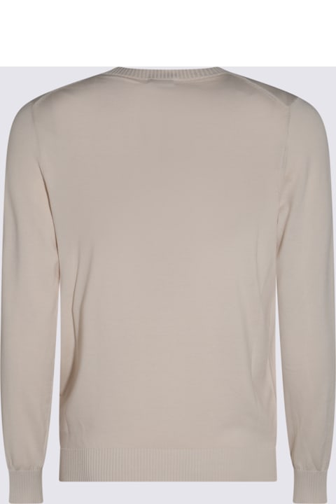 Malo سترات لـ القسم الرجالي Malo White Cotton Knitwear