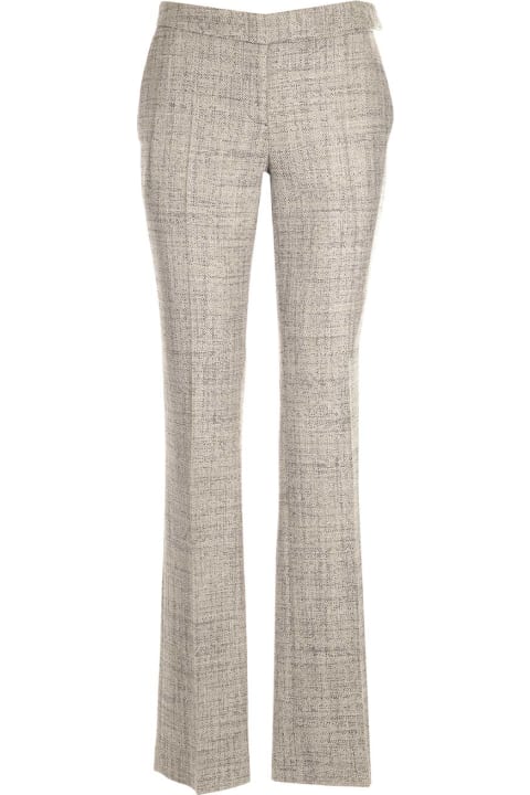 Stella McCartney Pants & Shorts for Women Stella McCartney Slim Fit Tailored Trousers In Oat Wool Mouline