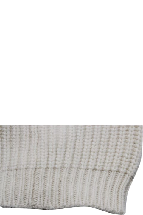 Brunello Cucinelli English Rib Hat Embellished With Cashmere And Silk Micro Sequins in Grey,White Grey - Save 52% Womens Accessories Hats 