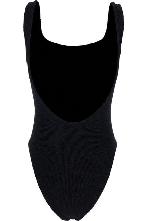 Fashion for Women Hunza G Black One-piece Swimsuit With Squared Neckline In Ribbed Stretch Polyamide Woman