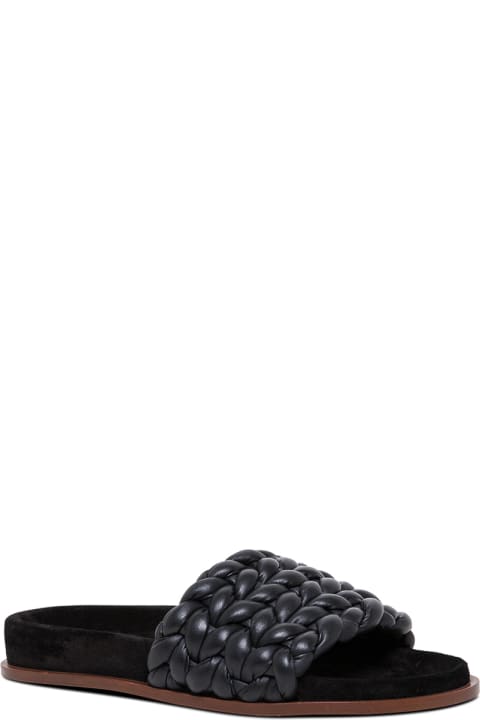 Chloé for Women Chloé Black Braided Leather Mules