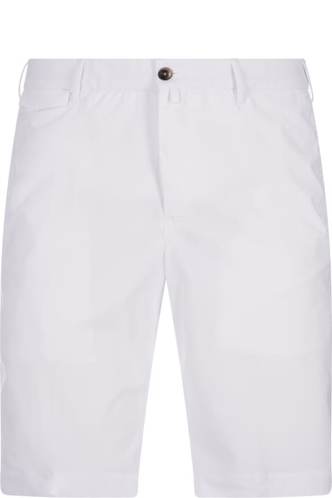 PT Bermuda for Women PT Bermuda White Stretch Cotton Shorts
