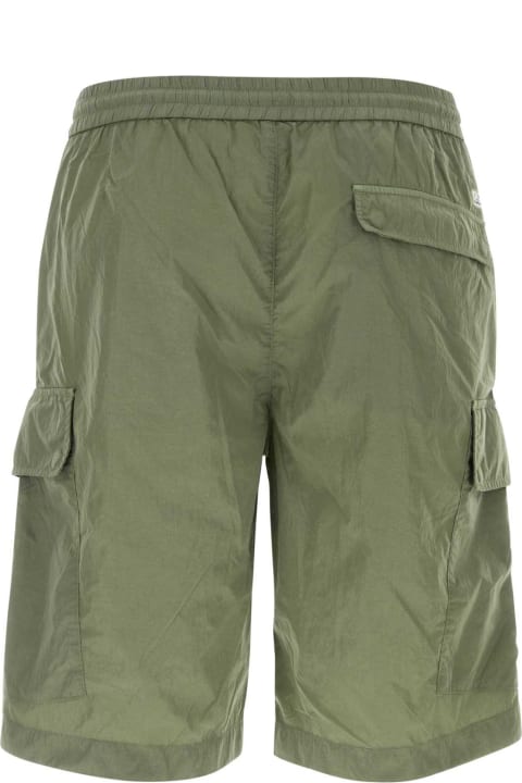 C.P. Company Pants for Men C.P. Company Sage Green Nylon Bermuda Shorts