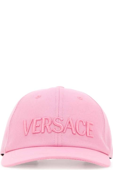 Fashion for Women Versace Pink Cotton Baseball Cap
