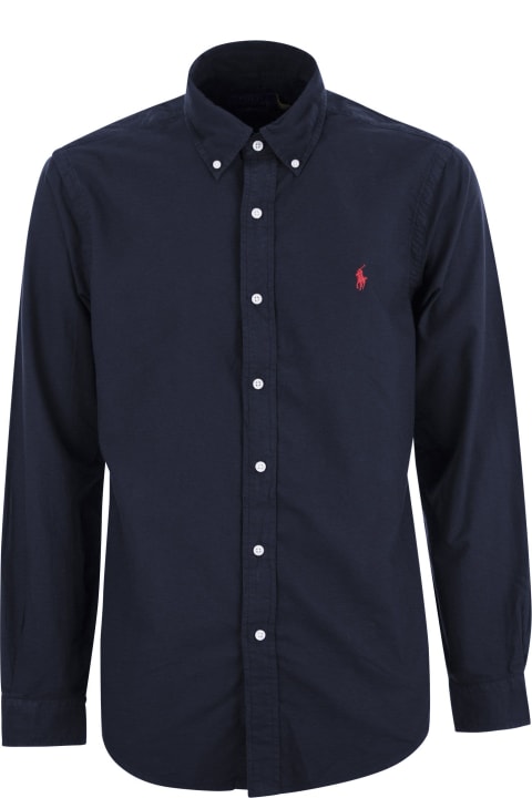 Shirts for Men Polo Ralph Lauren Custom-fit Garment Dyed Oxford Shirt