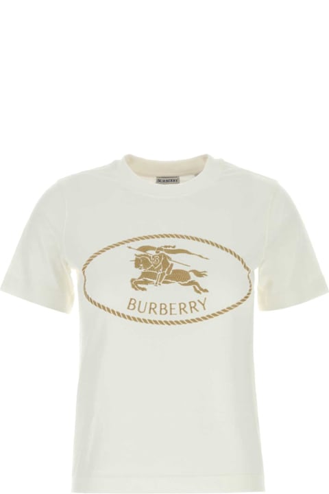 Burberry White Cotton T-shirt