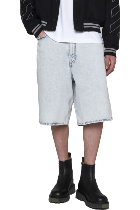 Pants for Men Off-White Single Arrow Shorts Jeans