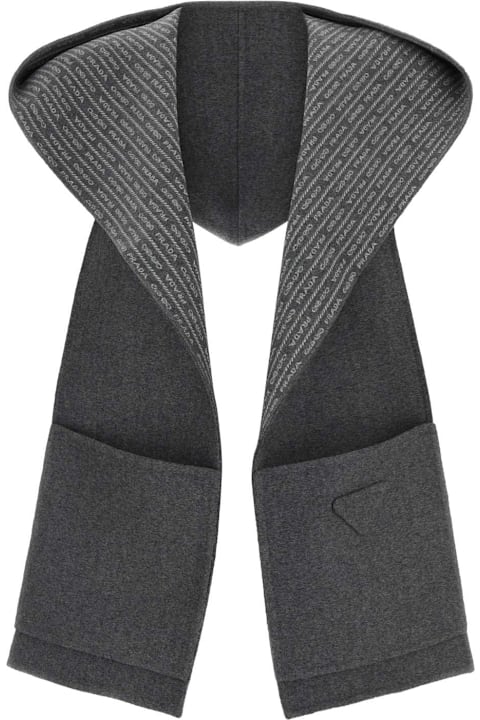 Prada Scarves & Wraps for Women Prada Grey Wool Scarf