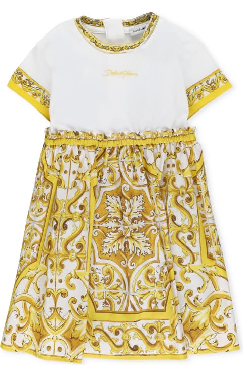 Dolce & Gabbana أطقم وبودي سوت لـ رُضع بنات Dolce & Gabbana Cotton Two Pieces Set