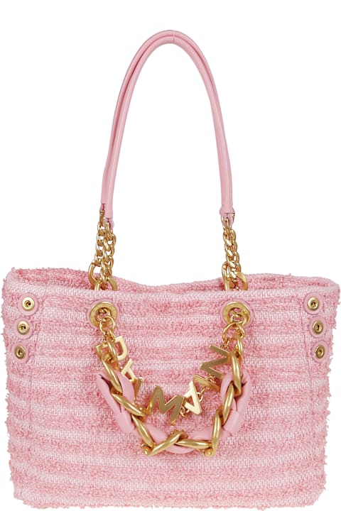 Balmain Totes for Women Balmain 1945 Soft Cabas Small-raphia Tweed Eff