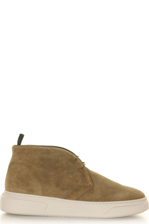 Ankle Boot In Suede And Rubber Sole