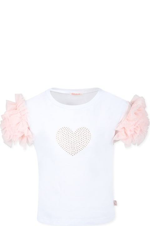أدوات منزلية Billieblush White T-shirt For Girl With Heart