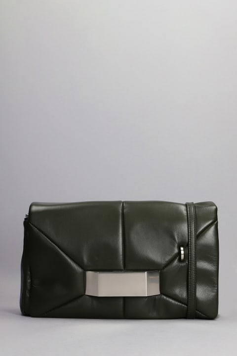 Clutch In Green Leather