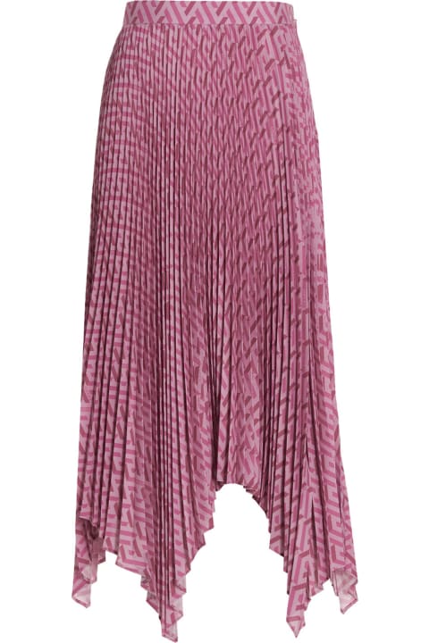 Versace Logo Pleated Skirt
