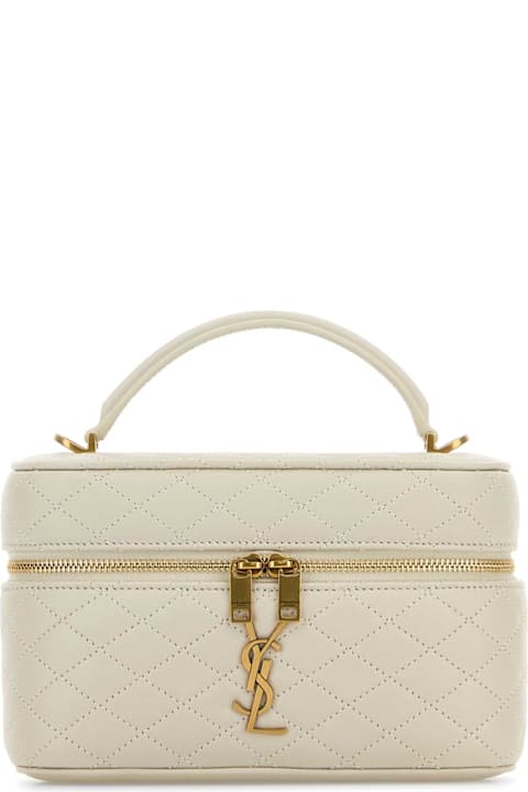 Saint Laurent Bags for Women Saint Laurent Ivory Nappa Leather Vanity Gaby Handbag