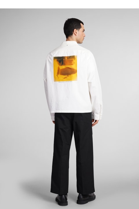 メンズ OAMCのコート＆ジャケット OAMC System Shirt Casual Jacket In White Cotton