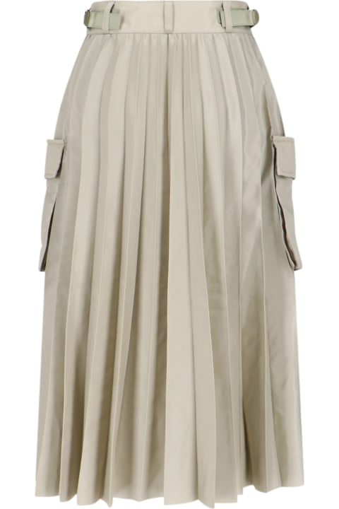 Fashion for Women Sacai Pleated Midi Skirt