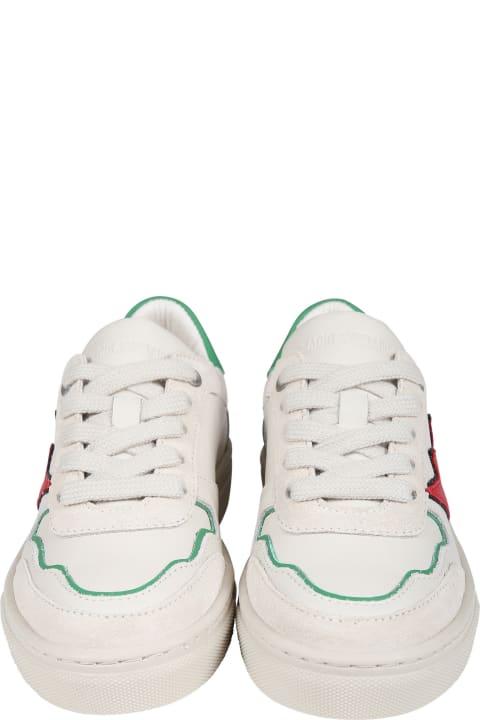 Zadig & Voltaire Shoes for Boys Zadig & Voltaire Ivory Sneakers For Kids With Logo