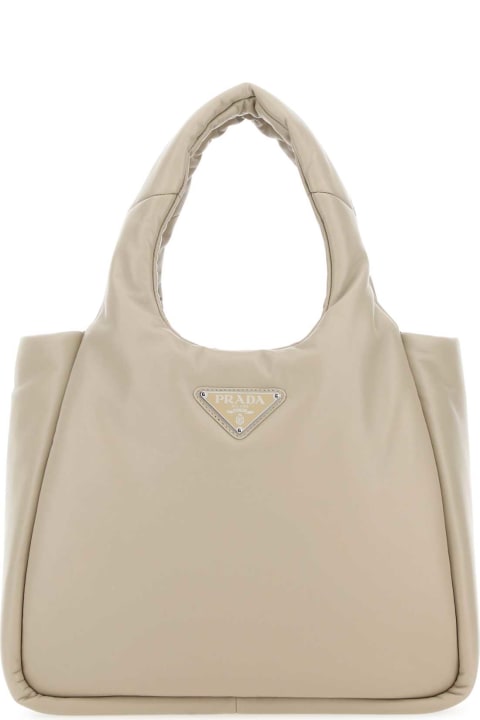 Bags Sale for Women Prada Sand Nappa Leather Handbag