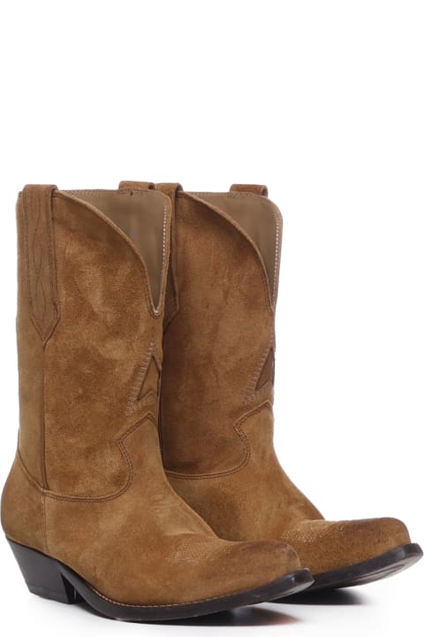 Golden Goose Boots for Women Golden Goose Wish Star Texan Ankle Boots