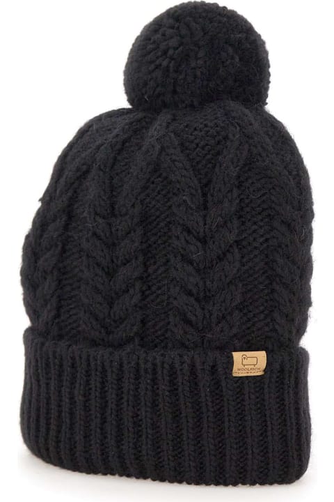 Woolrich for Women Woolrich 'cable Pom Pom Beanie ' Wool And Alpaca Cap