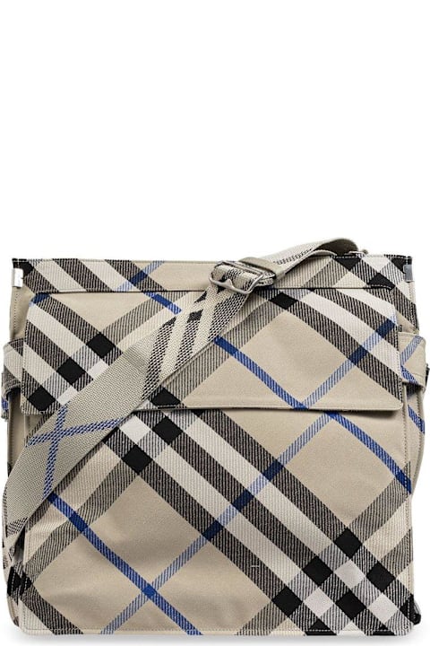 Burberry Totes for Men Burberry Medium Checked Trench Tote Bag